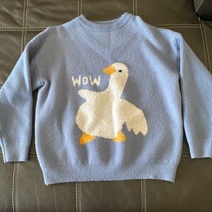 Blue goose sweater